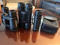 Front view of all optics and case