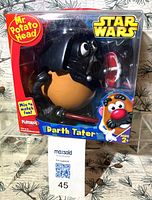 Front view of sealed Playskool Star Wars Darth Tater Mr. Potato Head package