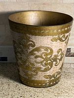 Front view showing ornate scroll design and finish