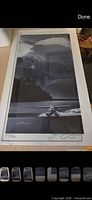 Full view of unframed limited edition art print with white border
