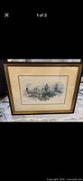 Front view of framed print showing artwork, mat and frame