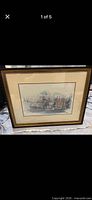 Front view of framed art print