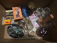 Top view of all items inside box showing variety