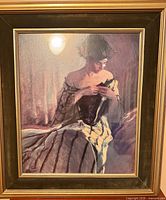 Front view of framed print showing artwork, mat, and frame