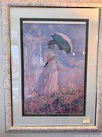Framed Monet giclée print with cream mat and metallic frame