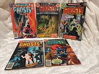 All five Ghosts comic books front covers displayed