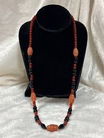 Full view of necklace on display bust