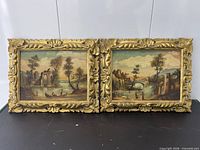 Both framed paintings side by side showing overall appearance