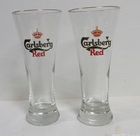 Front view showing both Carlsberg Red glasses and branding