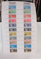 Full front view of uncut coupon sheet