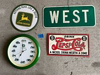 Front view of all four items on wall