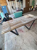 Full view of table top and base