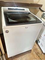 Front three-quarter view showing full washer