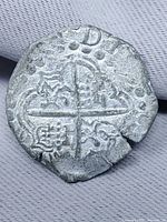 Obverse showing Jerusalem cross with castles and lions