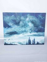 Full view of the acrylic landscape painting on board