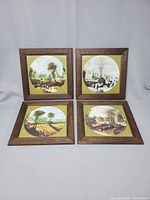 Front view of all four framed prints