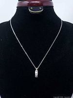 Full view of necklace on display bust