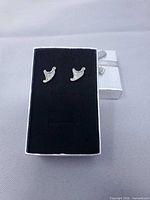 Pair of Irish harp stud earrings in presentation box