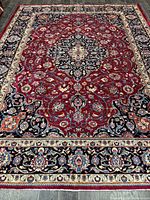 Full view of rug showing overall design and colours