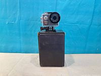 Front view of Akaso camera showing lens, 4K 60FPS label, and housing