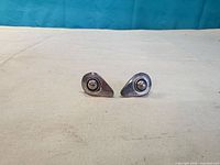 Front view of both teardrop sterling earrings