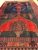 Angled view of the rug showing overall colour and pile