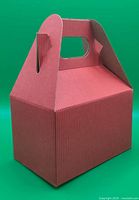 assembled red gable box front-side view