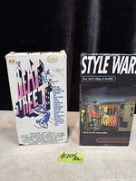 Front view of Beat Street and Style Wars VHS slipcases