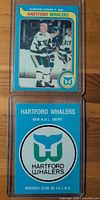 Fronts of Gordie Howe card and Hartford Whalers checklist in sleeves