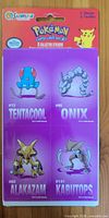 Front of sealed Sandylion Pokémon sticker pack showing four of the eight stickers