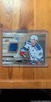 Front of Brad Richards Legends Jersey relic card showing fabric swatch