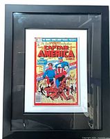 Framed Captain America #255 comic front view