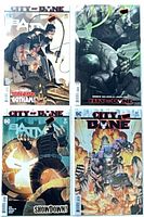 All four bagged Batman issues (#80, #81 standard & variant, #82) laid out