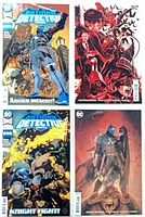 Group shot of all four Detective Comics issues