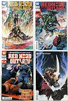 Group shot of all four comic books showing full front covers