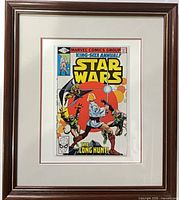 Framed comic showing full frame and mat