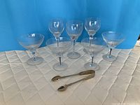 all glasses and tong