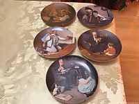 All five Rockwell plates laid out