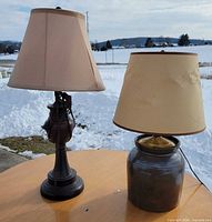 Both lamps on table, full view