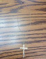 Full view of chain and crucifix pendant