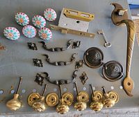 Full lot overview showing all hardware pieces laid out