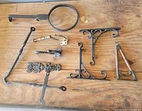 All seven items laid out on wood surface