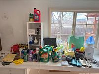 Wide view of entire lot on workbench