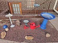 Group view of all garden decor items in situ