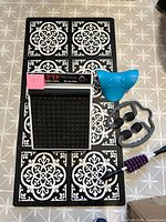 Group shot of all five items on yoga mat