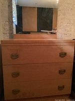 Low 3-drawer dresser with mirror