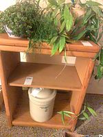 Front view of bookcase showing shelves and finish