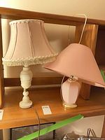 Both lamps side by side showing overall appearance, shades and bases