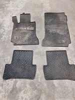 overview of all four mats on concrete floor