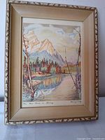 Frontal view of framed Nicholas Hornyansky hand-colored print